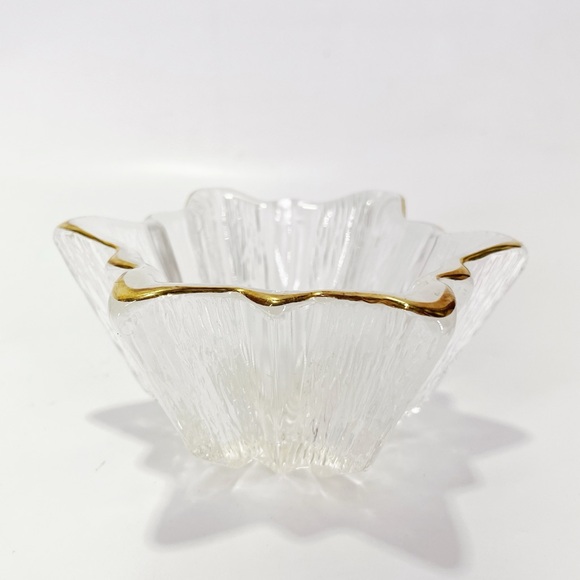 Vintage Home Beautiful Golden Glow Candle Holder Glass Made In Germany - Picture 2 of 4